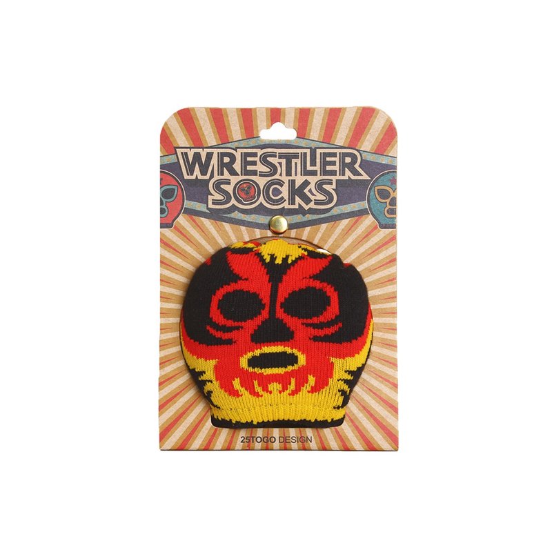 WRESTLER SOCKS摔角手面具袜_黑面魔头 - 袜子 - 其他材质 多色