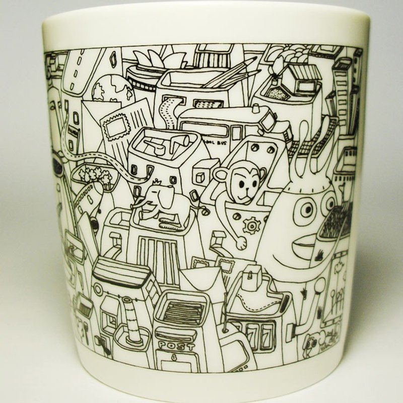 马克杯两款 **限随机出货＋送插画明信片 - 咖啡杯/马克杯 - 其他材质 橘色