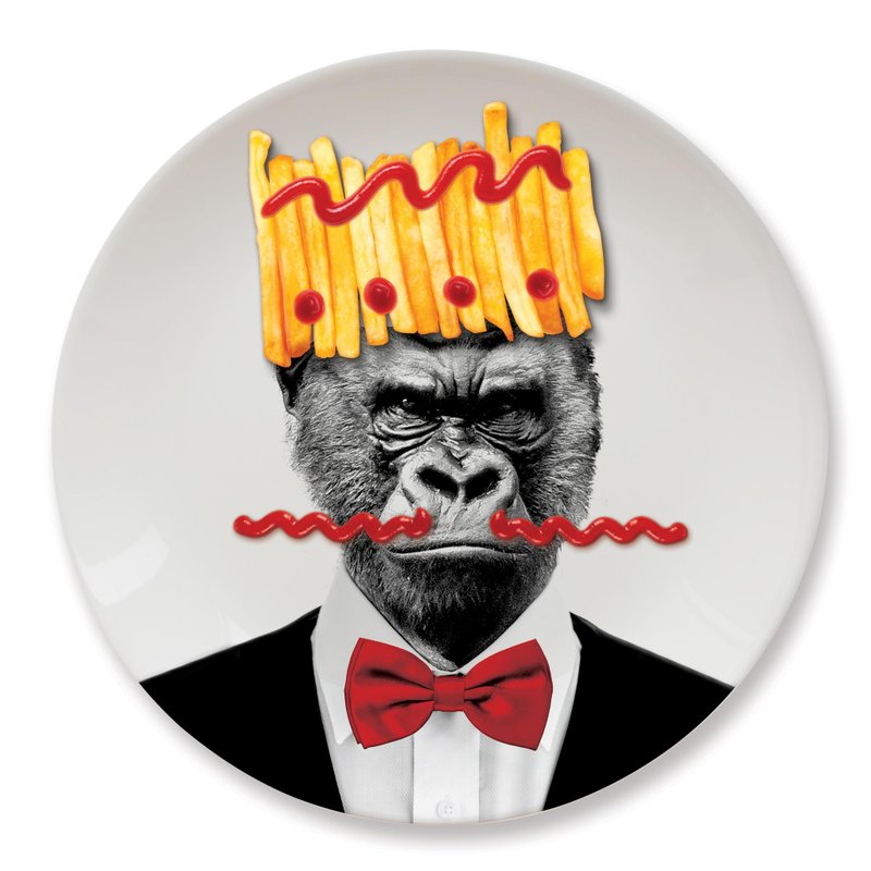 Mustard 动物餐盘 - 猩猩 - 浅碟/小碟子 - 陶 多色