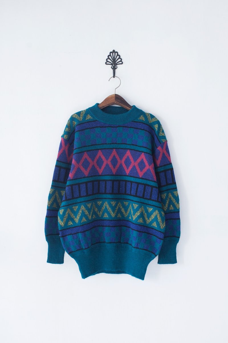 【Banana Flyin'】日本 复古着 男女 缤纷 厚实 毛衣 - 男装针织衫/毛衣 - 其他材质 绿色