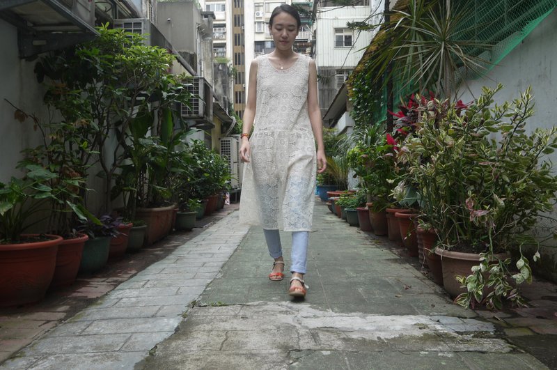 ）））棉蕾丝洋装（（（ - 洋装/连衣裙 - 其他材质 白色
