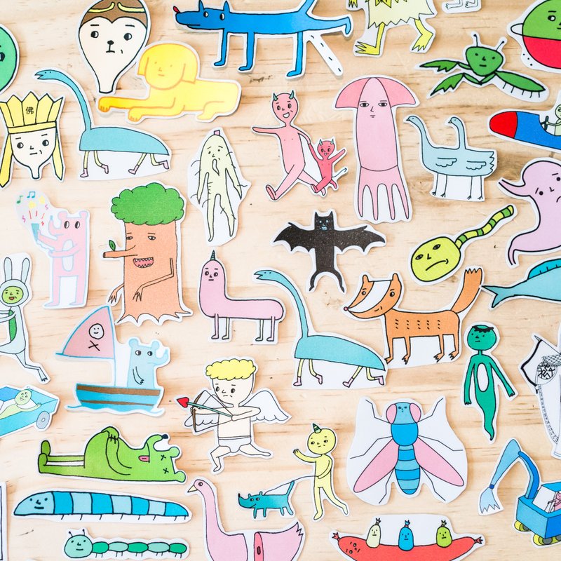 鹿皮贴纸  ▌20张组 - 贴纸 - 纸 多色