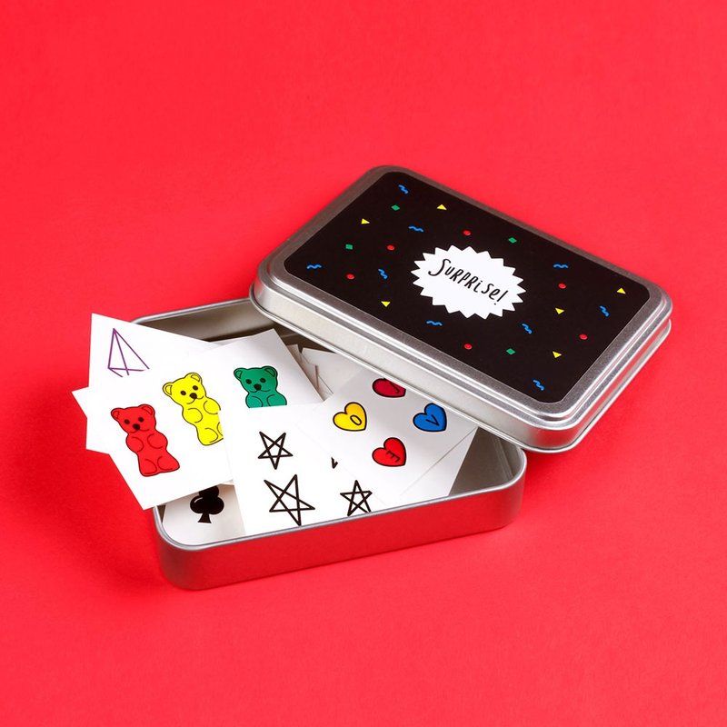 Surprise Tattoos / 童年回忆 纹身贴纸 礼盒 10入 - 纹身贴 - 纸 多色