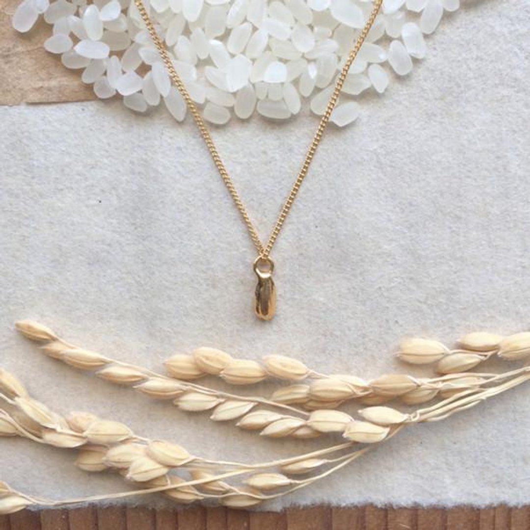 * Grain Series * rice (fir) necklace - 项链 - 其他金属 