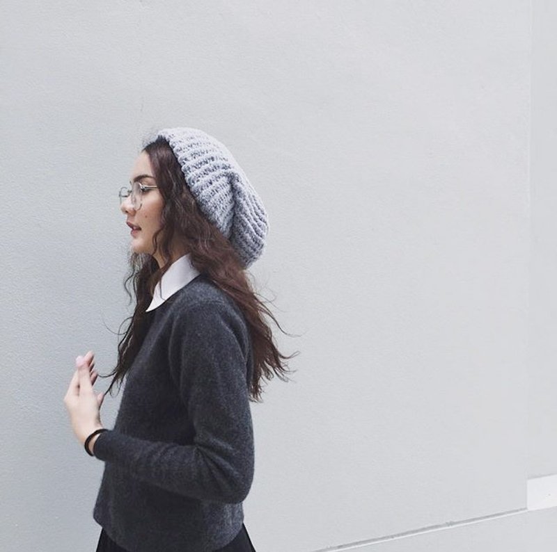 浅灰色毛线帽子 - 帽子 - 其他材质 灰色