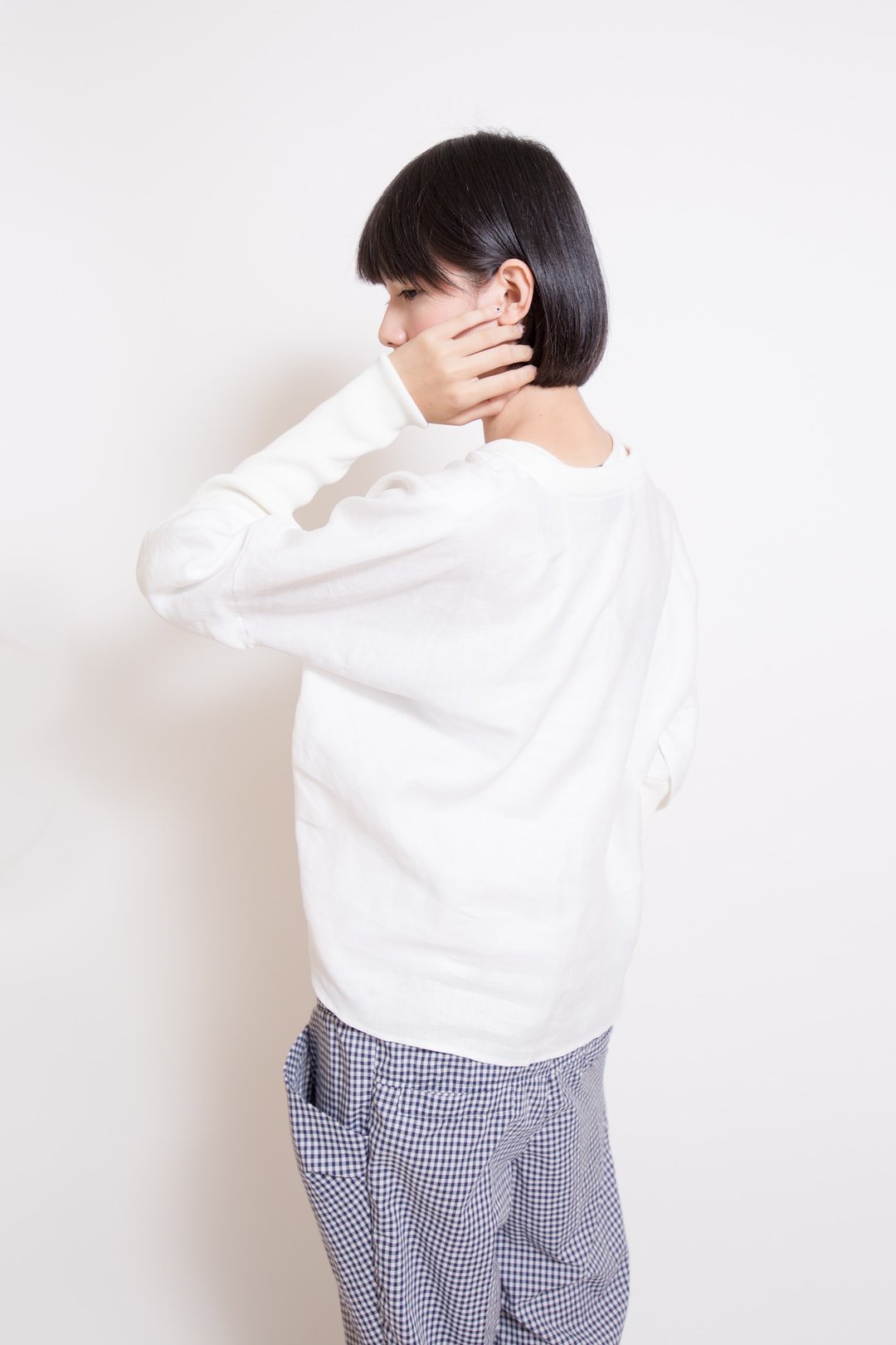目前为止一切美好" 拼接长袖 上衣 - 女装上衣 - 其他材质 白色