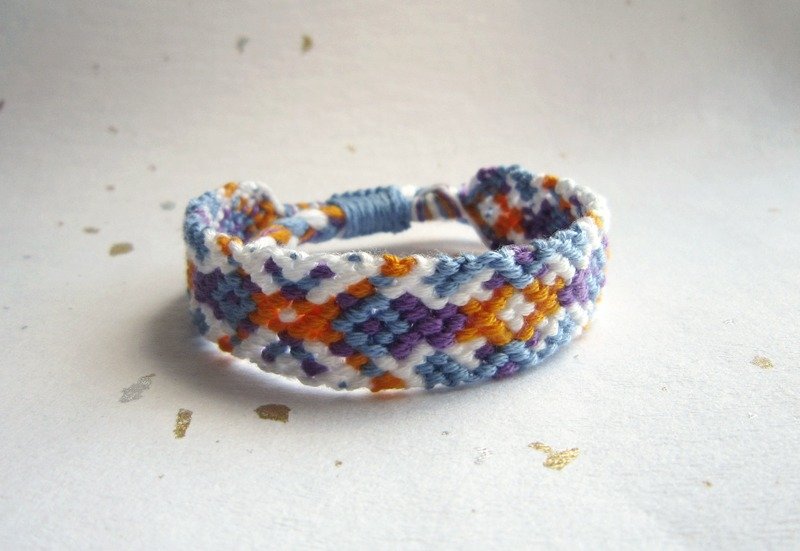 捕梦 幸运绳编织手环 (可选色) - 手链/手环 - 棉．麻 橘色