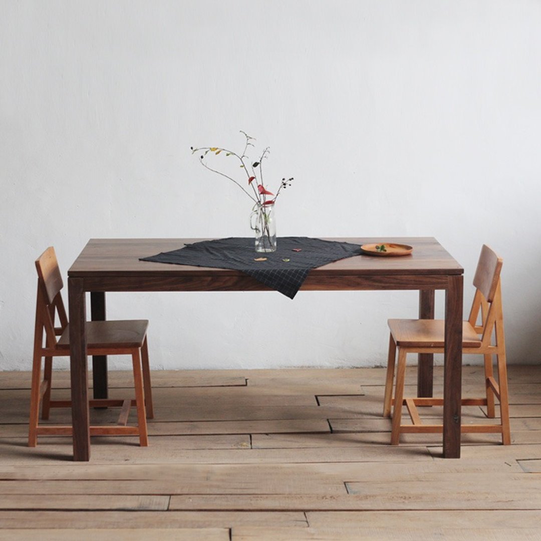 熹山工房-白蜡木，白橡木-实木咖啡桌、边桌、长桌、餐桌(150x80x74)，原木拼板 - 其他家具 - 木头 白色