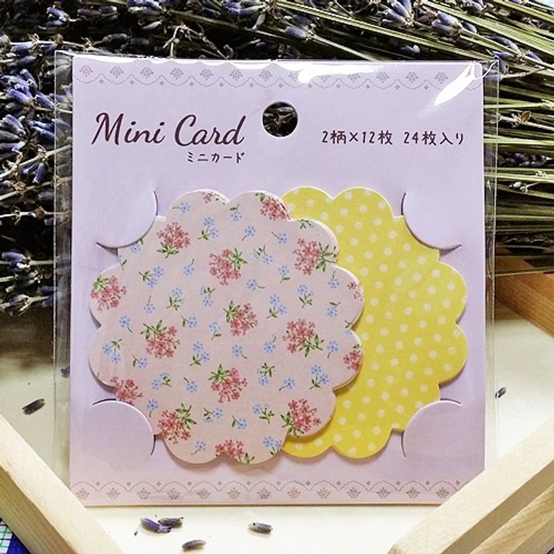 日本 amifa 碎花&点点 迷你小卡【粉+黄 (31751)】 - 卡片/明信片 - 纸 粉红色
