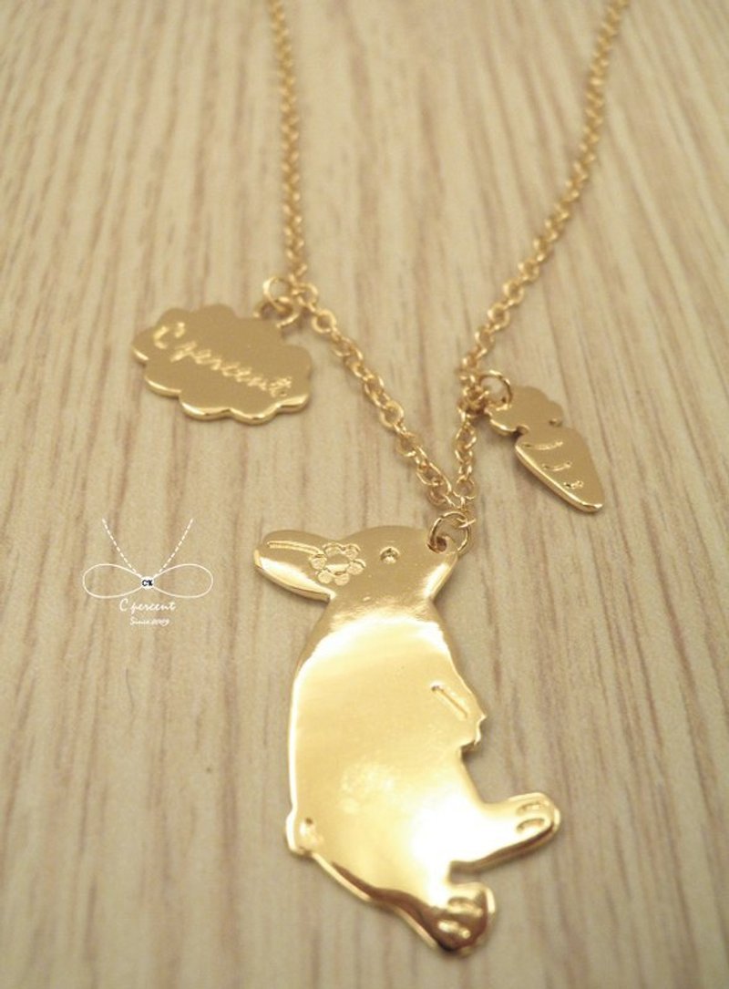 森林乐园(animal)----萝卜小花兔 - 项链 - 其他金属 