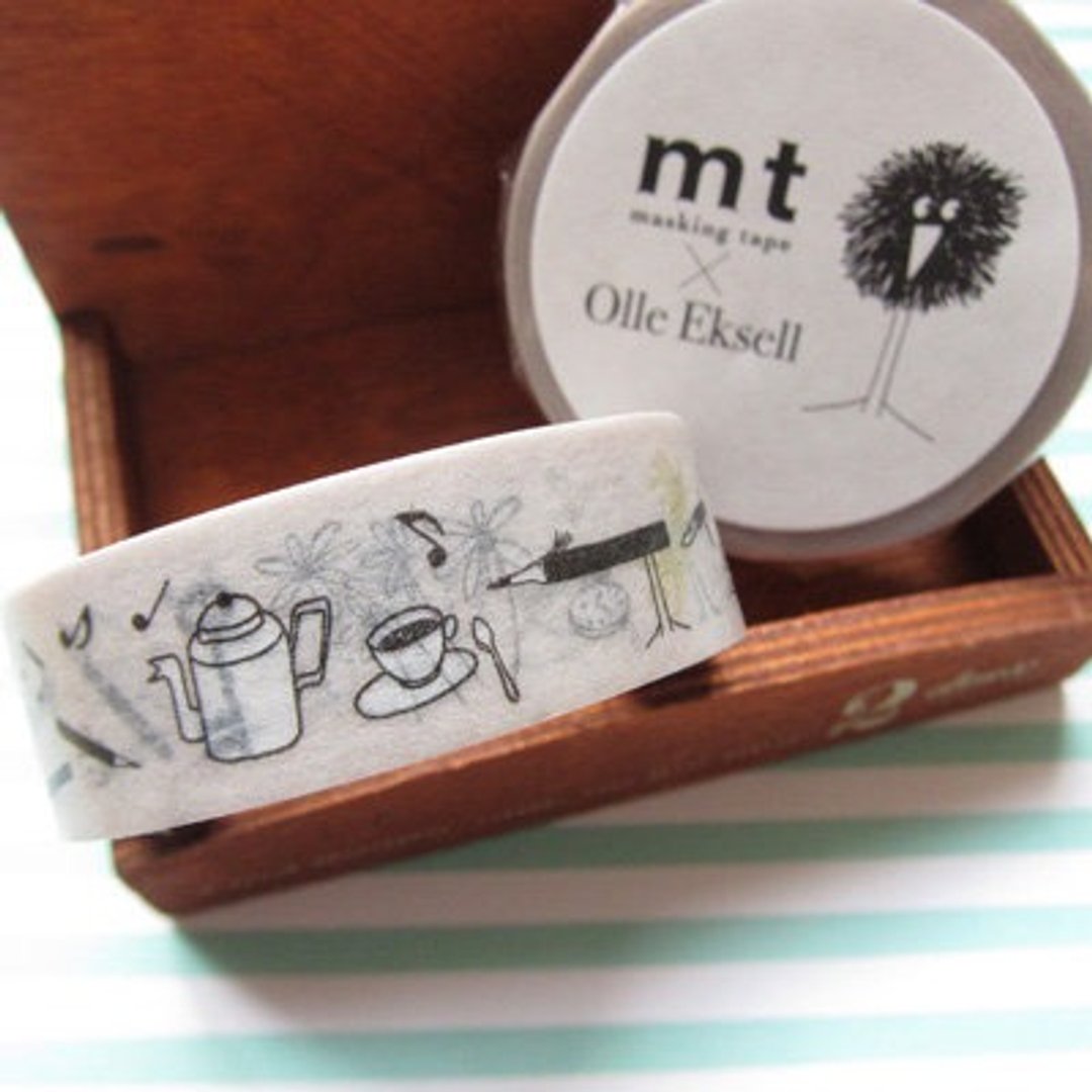 mt 和纸胶带北欧系列Olle Eksell【Bird Pencil(MTOLLE03)】 - 纸胶带 - 纸 白色