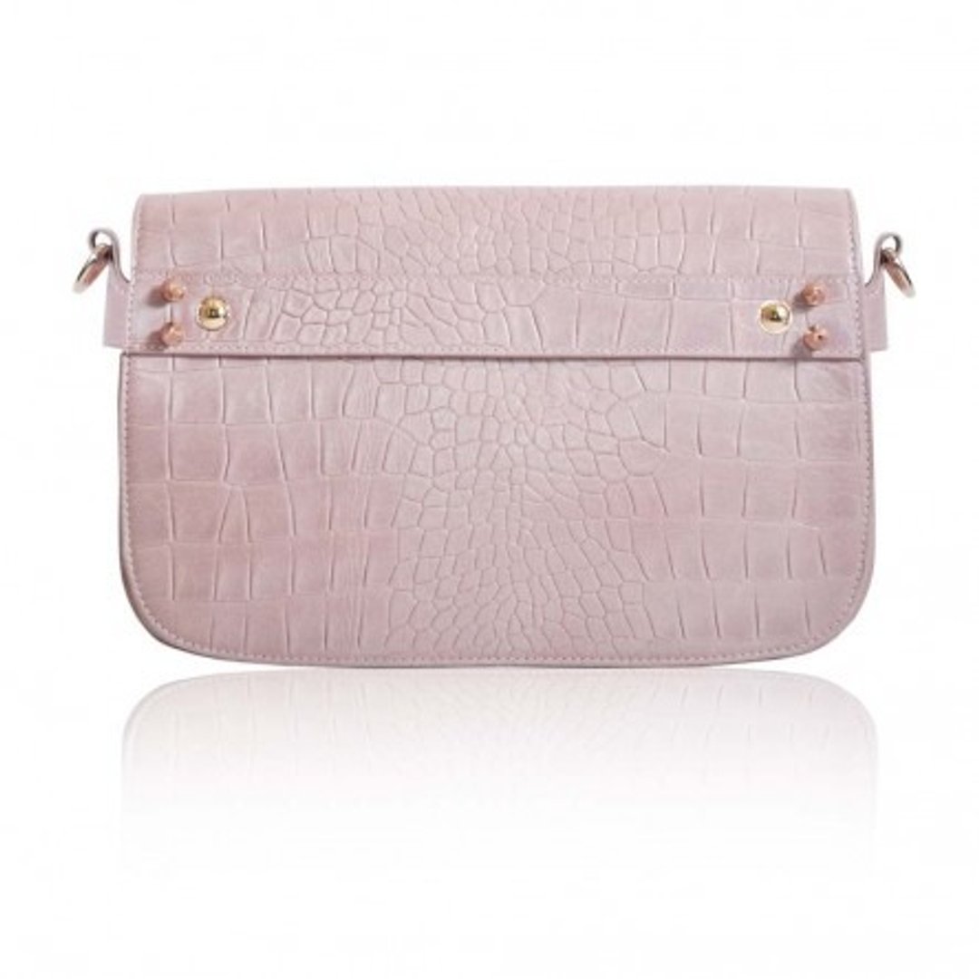 NIKI LEATHER BAG PALE AUBERGINE - 侧背包/斜挎包 - 真皮 