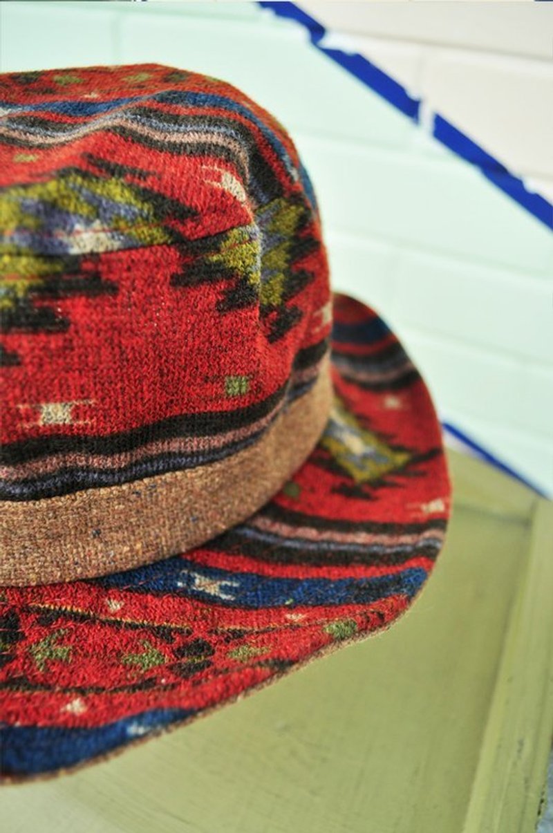 morning帽子．不无聊花花渔夫帽 - 帽子 - 其他材质 红色