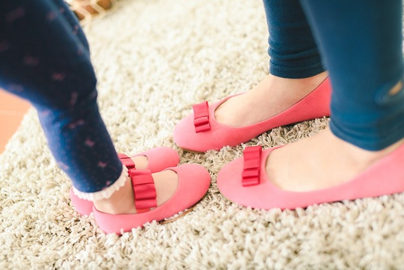 ‘Baby Day’梦幻甜美小公主 /大人款娃娃鞋 玫红 可爱公主鞋  亲子鞋 - 女款休闲鞋 - 其他材质 红色