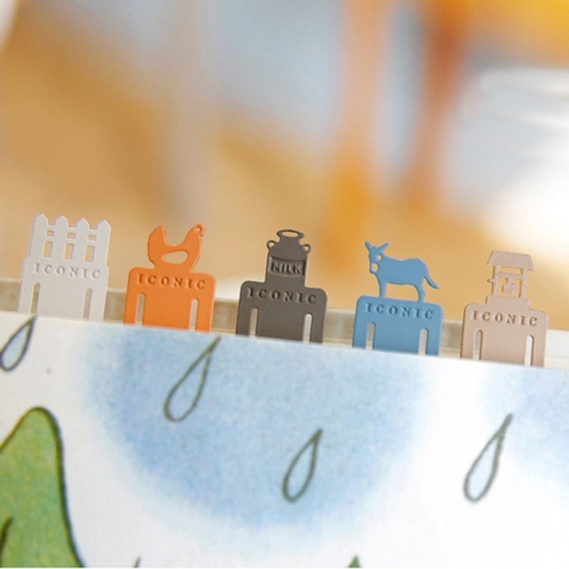 Dessin x Iconic-彩色造型书签组V3-快乐农场,ICO98876 - 书签 - 其他金属 多色