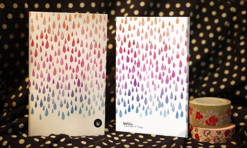 ☆° 洛可可草莓WELKIN手创 °☆ 迷你随身记事笔记本_彩色小雨点 - 笔记本/手帐 - 纸 绿色