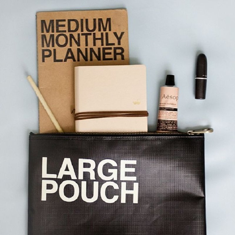 Dessin x Jstory-潮流字母万用包 L-酷黑,JST30167 - 化妆包/杂物包 - 塑料 黑色