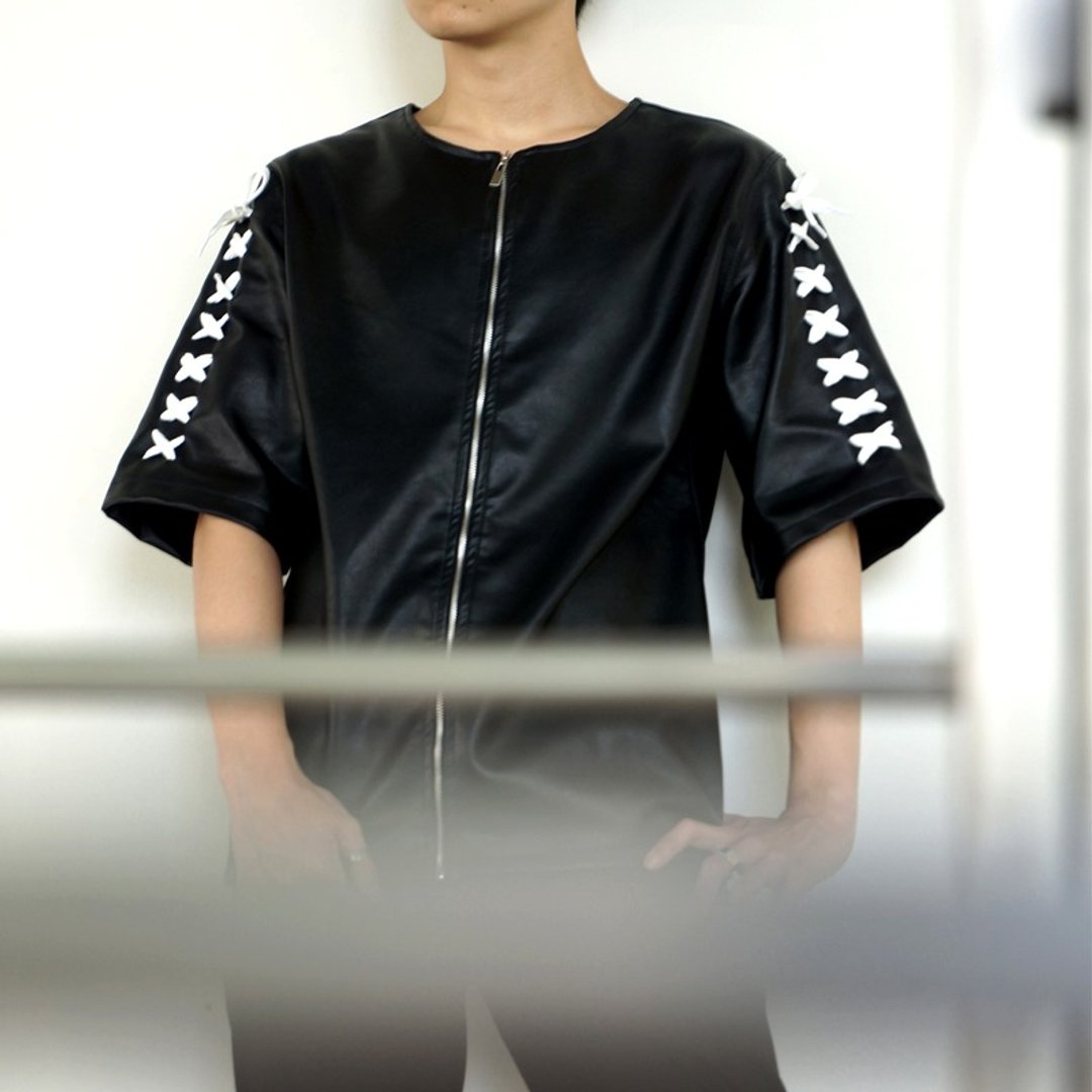 'Marshall' Leather Top - 男装外套 - 真皮 黑色