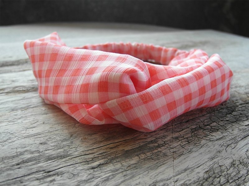 {小粉格发带} - 发饰 - 其他材质 