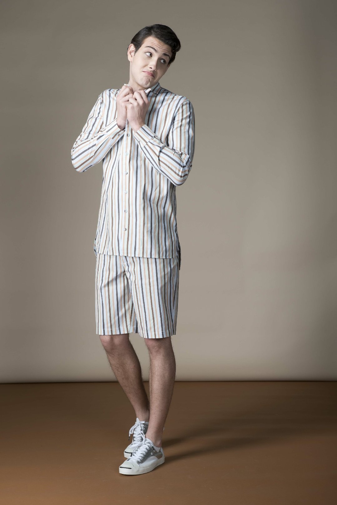 Sevenfold Gradient stripes short (Orange/Brown) 渐层条纹短裤(橘/褐) - 男士短裤 - 棉 