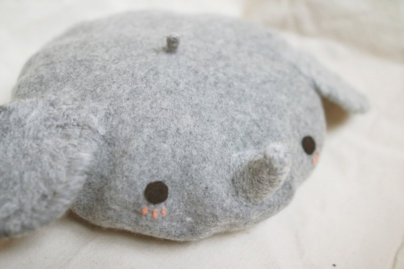 秋日森林可爱小象羊毛毡画家帽 - 帽子 - 羊毛 黑色