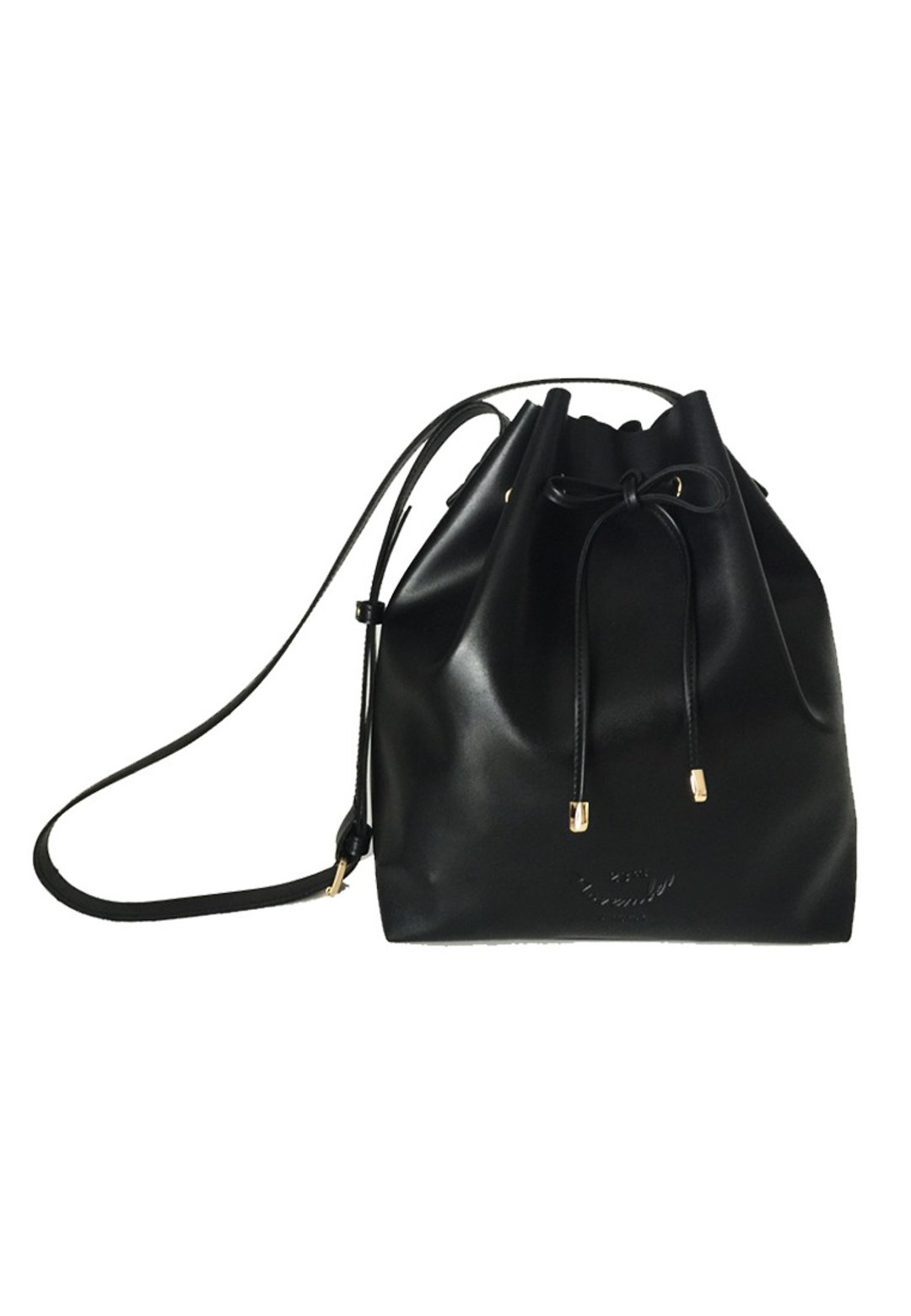 大型黑色手工聚氨酯斜背包 ( Classic Bucket Bag ) - 其他 - 人造皮革 黑色