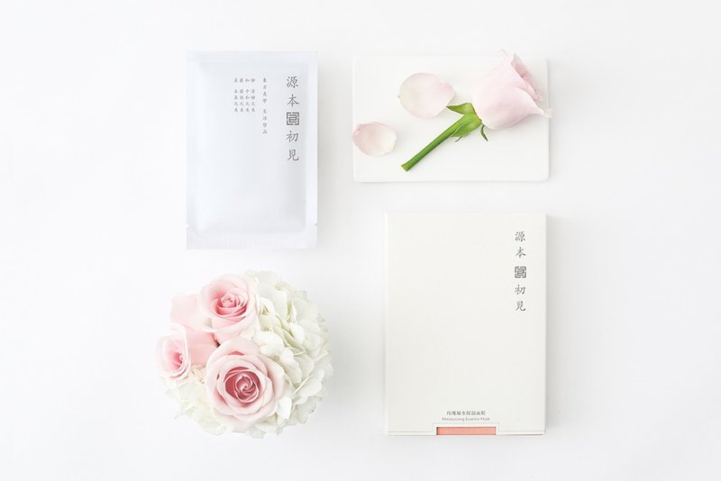 源本初见 / 水润透亮 - 玫瑰补水保湿面膜 5片/盒 4件65折 - 精华液/安瓶 - 其他材质 白色