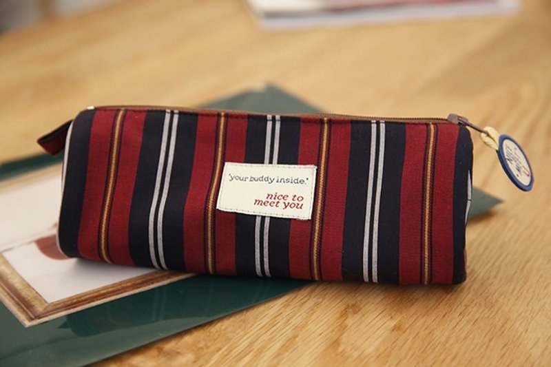 ʙ∀ɡ 复古手感英伦条纹笔袋&化妆包 - 铅笔盒/笔袋 - 其他材质 多色