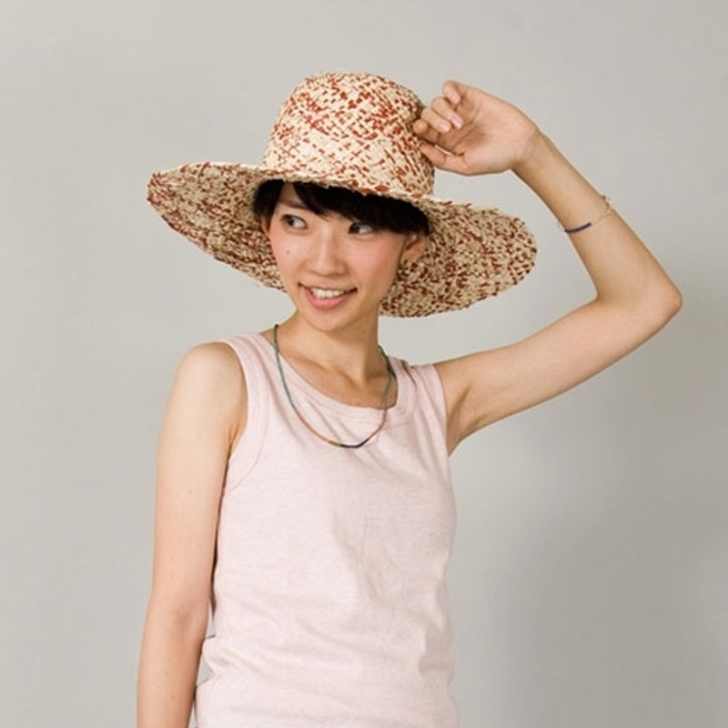 地球树fair trade-“帽子系列”-拉菲草编帽 (红色) - 帽子 - 植物．花 