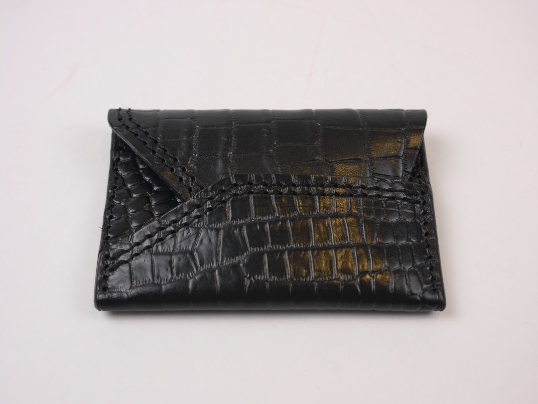 【YuYu】名模张珈瑜自创品牌 -Card Case 鳄鱼压纹款 - 名片夹/名片盒 - 真皮 黑色