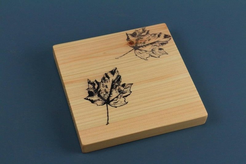 【木头爵士】木制杯垫-枫叶 - 杯垫 - 木头 橘色