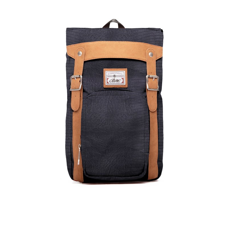 RITE｜顽童包-黑鳄鱼｜原创可拆装后背包 - 后背包/双肩包 - 防水材质 黑色