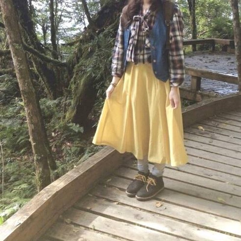 ♫~麻长裙 - 裙子 - 其他材质 金色