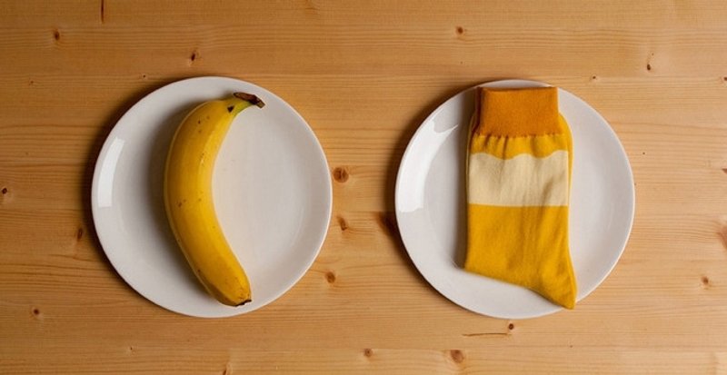 女孩寓所 :: 韩国袜子品牌DeliSocks - Vegetable系列:热带香蕉 - 袜子 - 其他材质 黄色