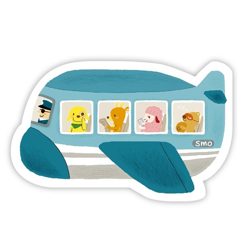 [Poca] 小镇旅游造型明信片：蓝色飞机 - 卡片/明信片 - 纸 蓝色