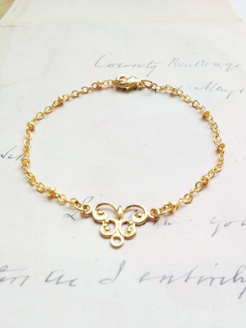 ﹉karbitrary﹉ ▲24K真金古典通花手鋉 - 手链/手环 - 其他金属 金色