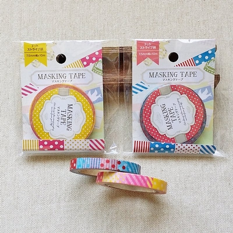 amifa 和纸胶带 2入组【点点与条纹 (27396)】 - 纸胶带 - 其他材质 多色