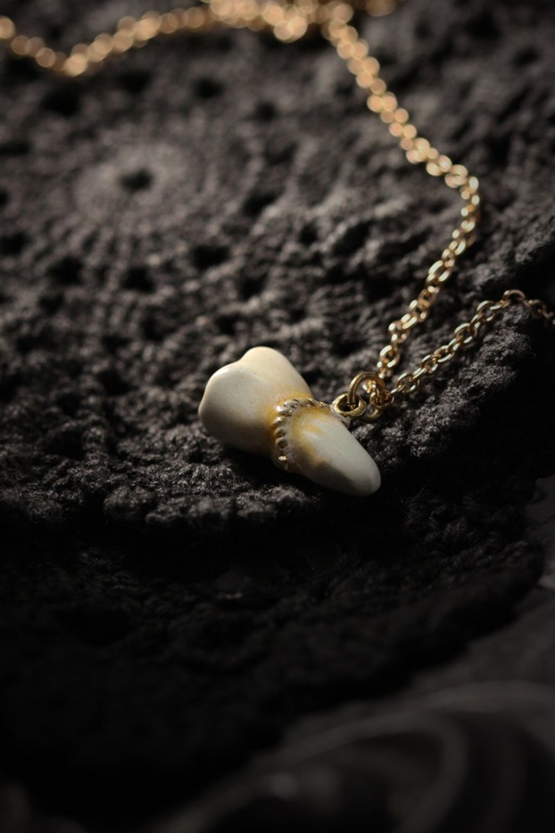 A Tooth Necklace - Painted Version by Defy. - 项链 - 其他金属 