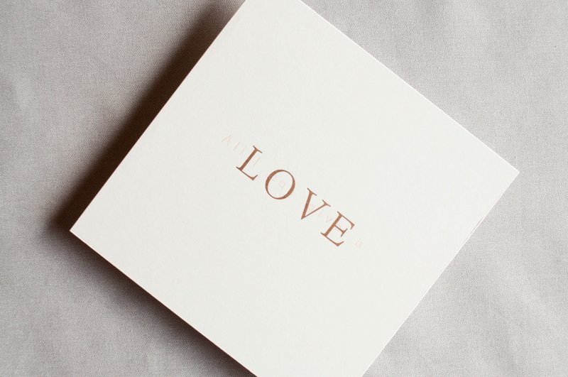 “活字手工印刷”all I can give is LOVE  卡片- 红铜玫瑰的柔和款 - 卡片/明信片 - 纸 咖啡色