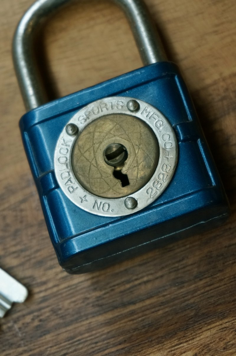 复古雕花老锁 - 自行车/周边 - 其他金属 蓝色