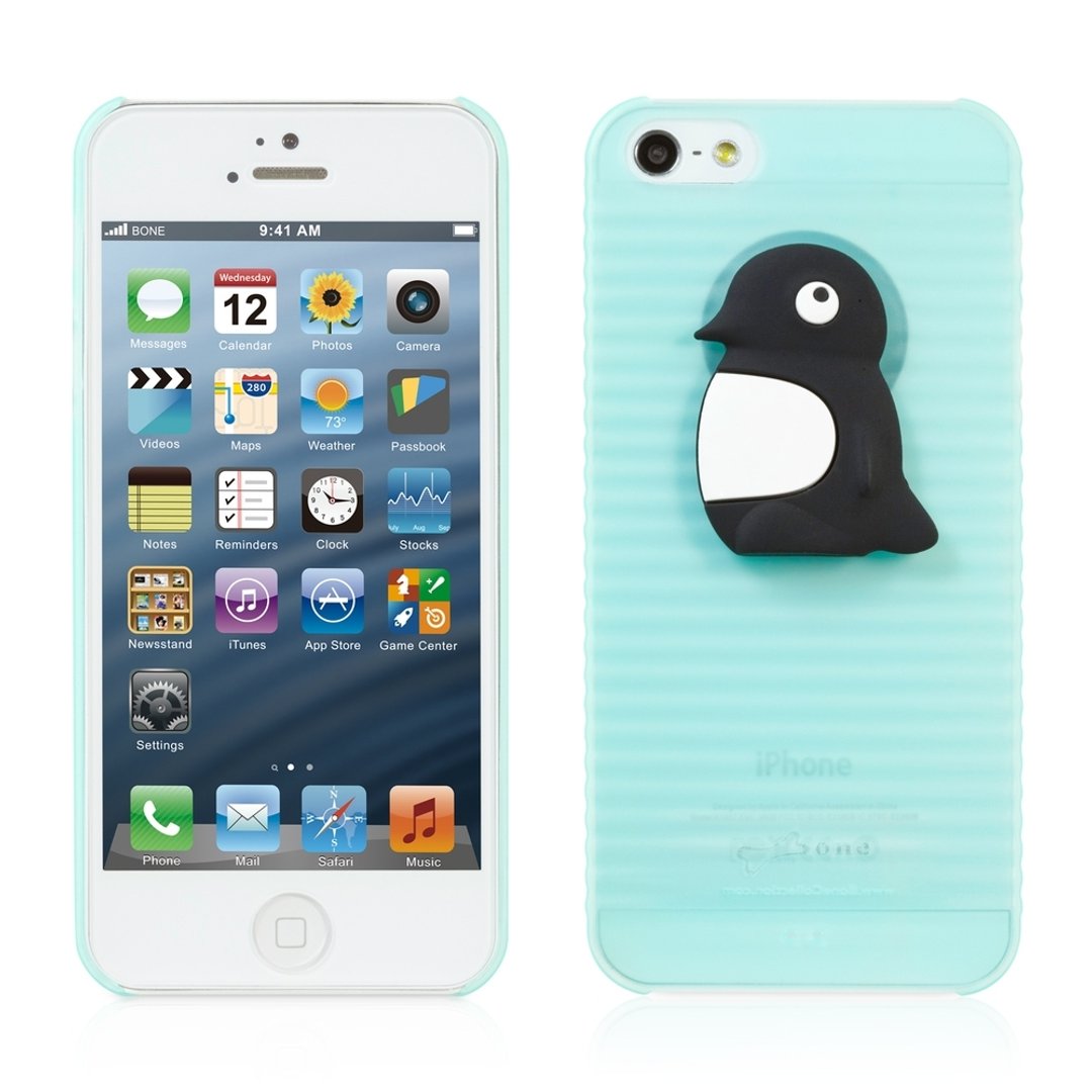 iPhone 5/5S Jelly 果漾保护壳-蓝/企鹅Maru - 手机壳/手机套 - 硅胶 蓝色