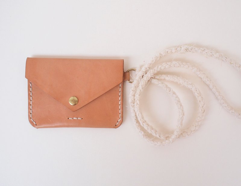 卡夹(附吊环绳) - 皮夹/钱包 - 真皮 白色