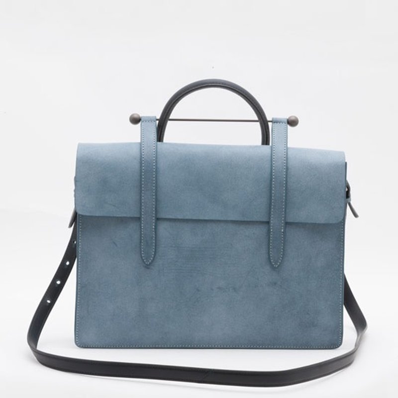 Musician 蓝白牛皮肩背音谱包 - 侧背包/斜挎包 - 真皮 