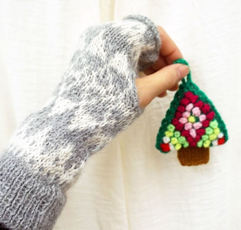 地球树fair trade&Eco-“羊驼毛系列”-BABY羊驼毛手套(只有深灰格) - 手套 - 其他材质 灰色