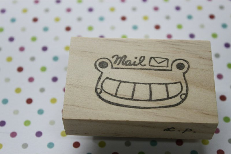 手刻印章 / 青蛙邮递区号章 - 其他 - 塑料 白色