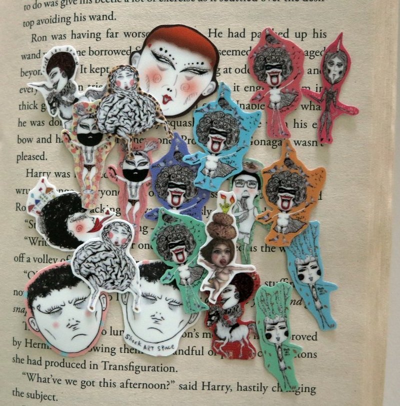 小世界x Connection防水贴纸组 全套20入(小) - 贴纸 - 防水材质 多色