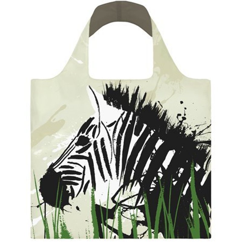 LOQI-斑马长颈鹿 ANZG - 侧背包/斜挎包 - 其他材质 灰色