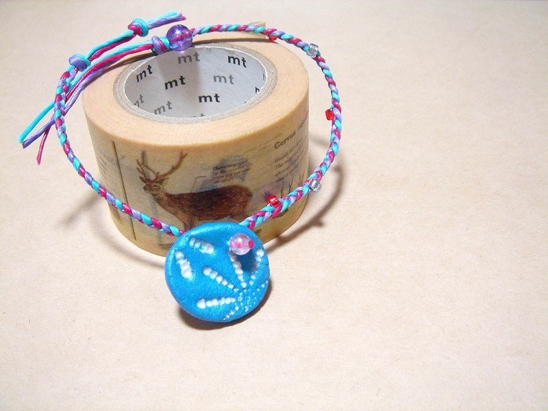 就是妳．土耳其蓝 x 光芒 ．手作圆形小吊牌手炼 - 手链/手环 - 其他材质 