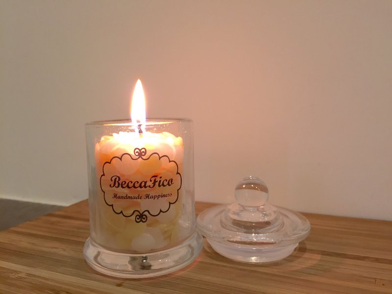 糖果罐天然蜡烛 - 蜡烛/烛台 - 蜡 黄色