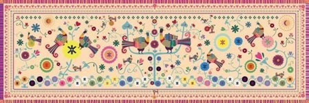 Asama设计师丝巾/ 马卡龙孔雀 Sweetie Peacock (奶黄) - 丝巾 - 其他材质 粉红色